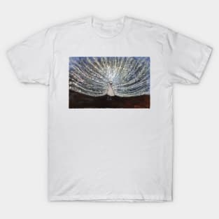 White Peacock Illustration T-Shirt